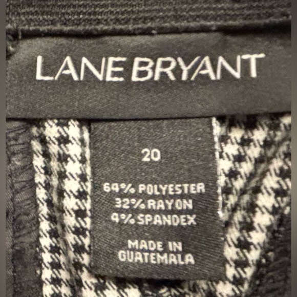 Lane Bryant wide Leg black & white mini checkered cropped pants Women’s size 20 - Picture 2 of 14
